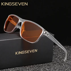 KINGSEVEN 99% Anti-Blue Ray Glasses Transparent Lens Eyeglasses Men Women Computer High Multiple Blue Light Blocking Eyewear