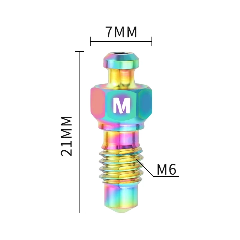 MUQZI 2pcs Titanium Bleed Screws and Rubber Bleeder Cap for XT XTR SLX MTB Road Bike Hydraulic Disc Brake Caliper Bolt