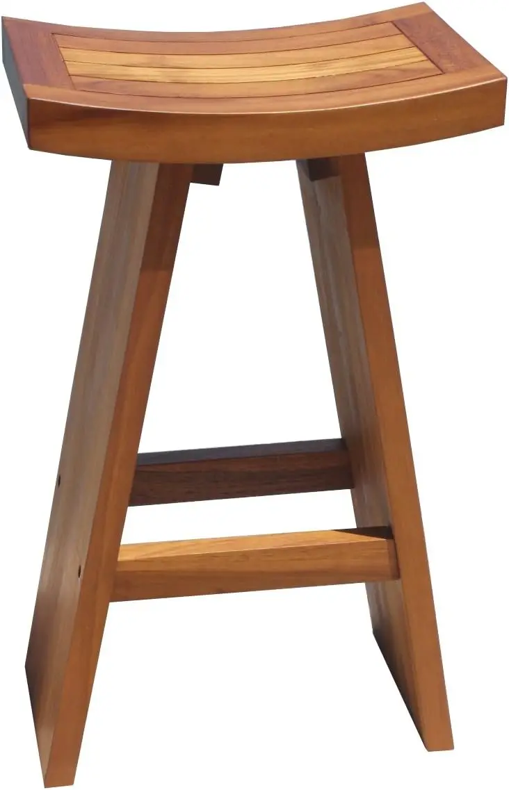 The Original 30"" Tall Asia Teak Bar Stool