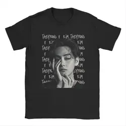 Kpop Taehyung V Men's T Shirts Crazy Tee Shirt Short Sleeve O Neck T-Shirts Cotton Plus Size Clothes