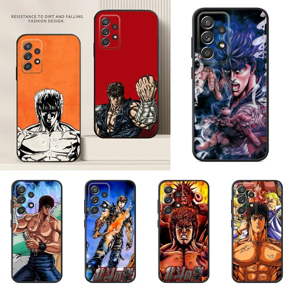 

Hokuto no Ken Phone Case For Samsung S24,S23,S22,S21,S20,S10,S10E,S9 Ultra Plus FE Note 20 Ultra 10 9 Plus Black Case
