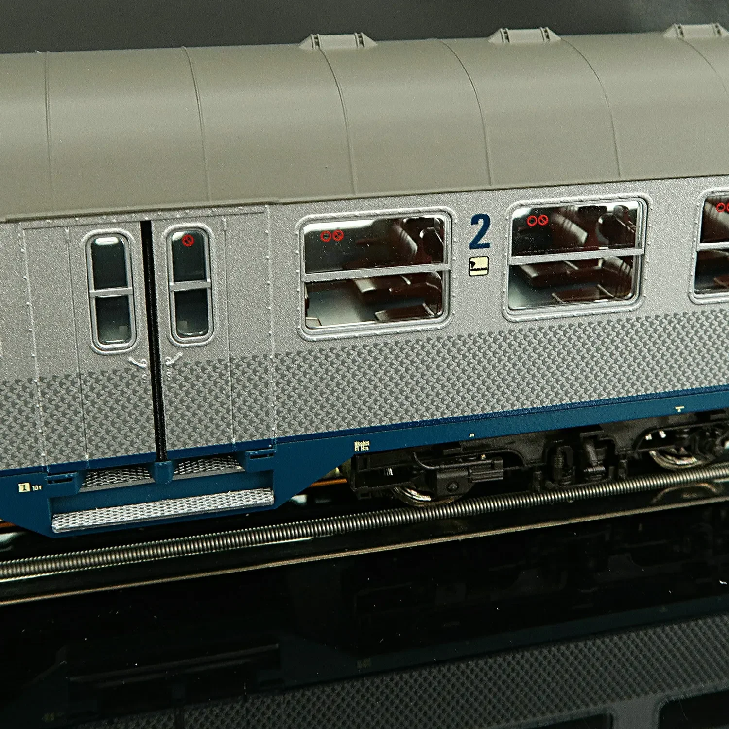 ROCO-Ensemble de modèles de train de type 00, voiture de tourisme en argent 1/87, modèle de train DB à deux sections, cadeau jouet, 6200035