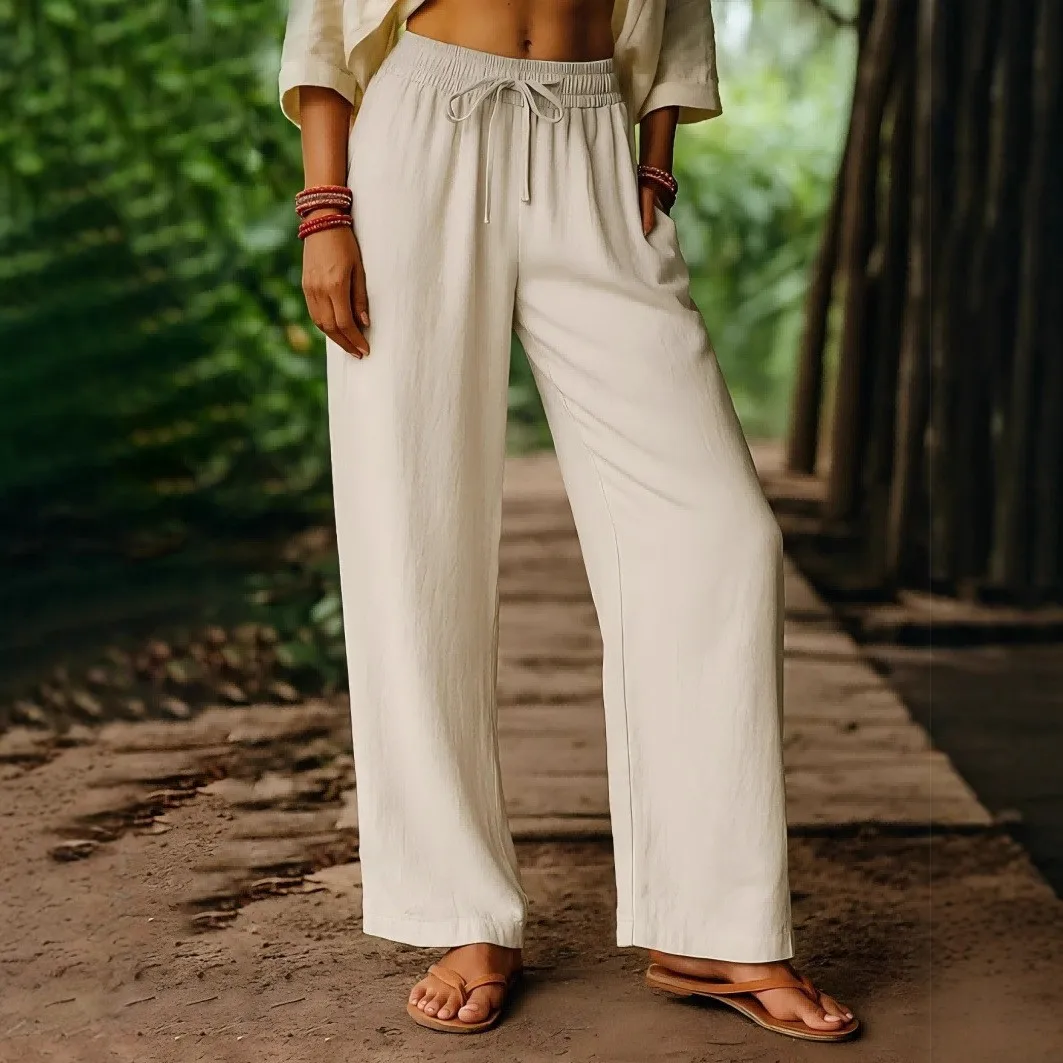 Cropped Wide Leg Pants High Waist Elegant Commuter with Seamless Straight Leg Regular Thickness Slight Stretch Women Pants