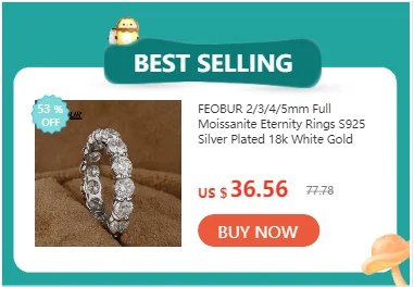 FEOBUR Sparkling 0.2-3CT Moissanite Stud Earring Rose Gold Color 925 Sterling Silver Lab Diamond Ear Studs Women Party Jewelry