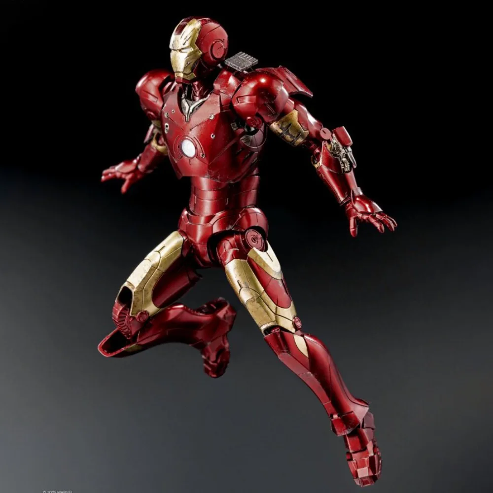 Figura de Acción Threezero Studio DLX, The Infinity Saga, Iron Man Mark III, Edición Dañada en la Batalla, Figura de Anime, Modelo Articulado