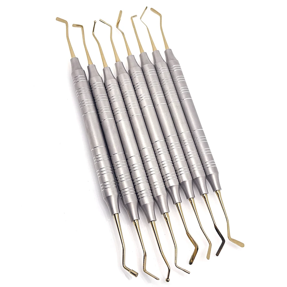 8 個歯科複合樹脂充填スパチュラキット樹脂フィラーツール歯の修復修復歯科器具