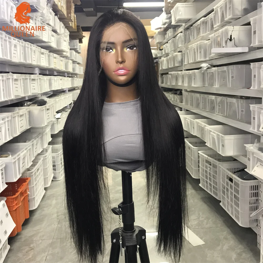 Millionaire Queen Real HD кружевной фронтальный парик человеческие волосы бесклеевые парики для женщин предварительно выщипанные Remy прямой кружевной фронтальный парик