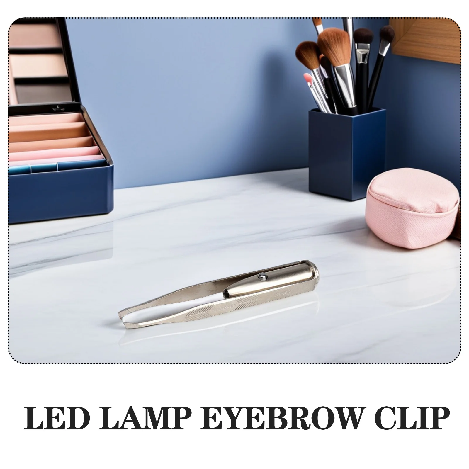 Pinzette per sopracciglia a LED Strumento per la rimozione dei peli del viso di precisione a luce intensa per le donne Pinzette per ciglia Depilazione delle sopracciglia Luce a LED