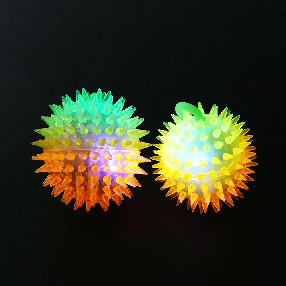 볼 탄성 공 아기 탄성 공 발광 헤어볼 빛나는 헤어 플래시 볼 빛나는 탄성 공 LED 라이트업