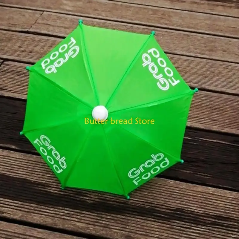 W89C Motorcycles Tiny Umbrella for Mobile Phone with Cable Ties Durable Decor for Creative Mini Umbrella Waterpr