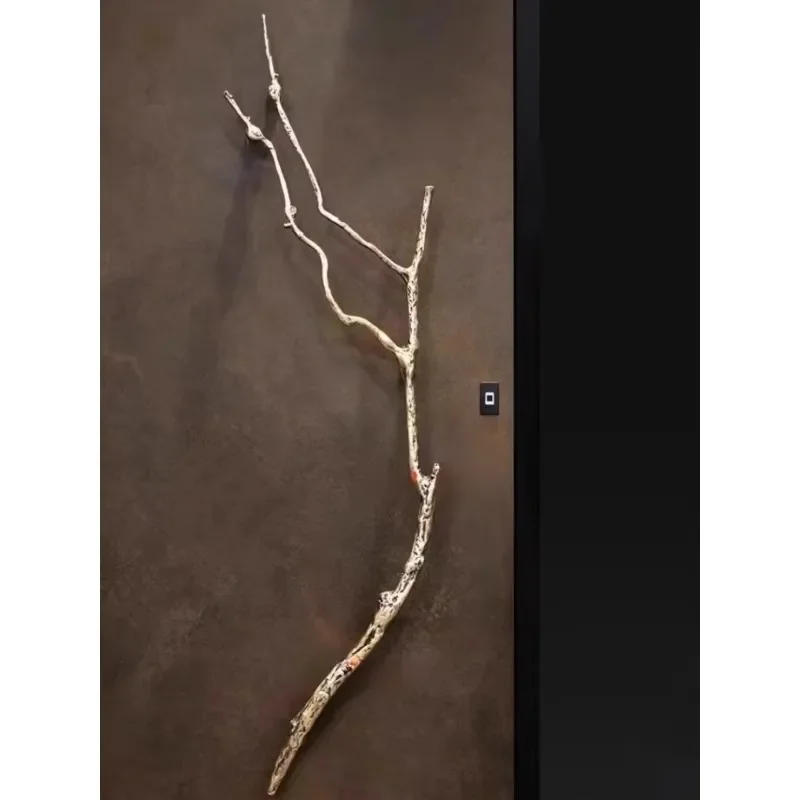 Antique Copper Tree Branch Glass Door Handle Solid Wood Entryway Lever Hardware Vintage Nature Inspired Design for Home Decor