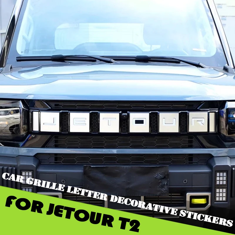 

Car Front Grille Letter Edge Decorative Stickers Fit for Jetour Traveller 2023 2024 2025 Car Modified Accessories