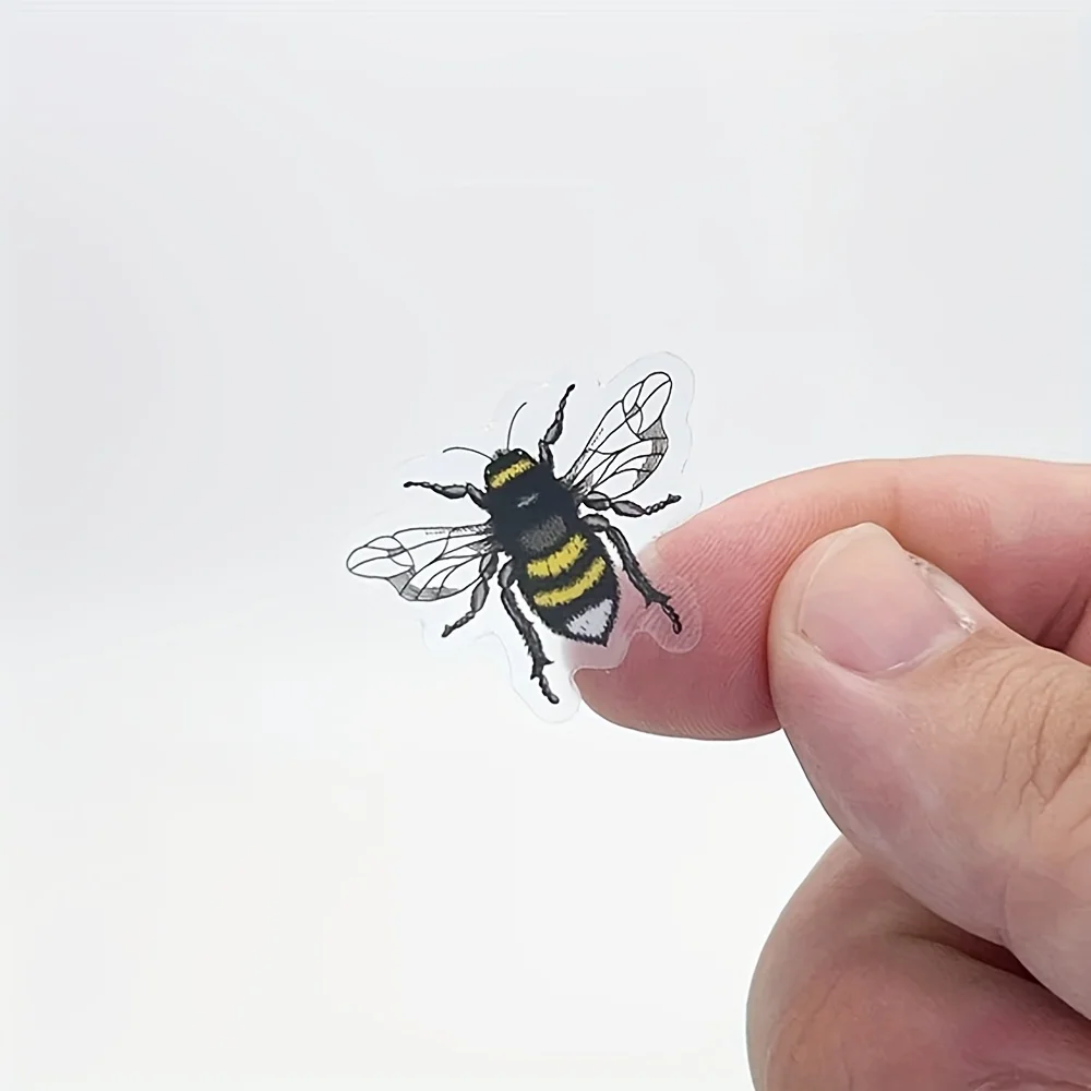 4Pcs/set Cute Bee Waterproof Vinyl Sticker Dishwasher Safe Decal for Car Water Bottle Electronic