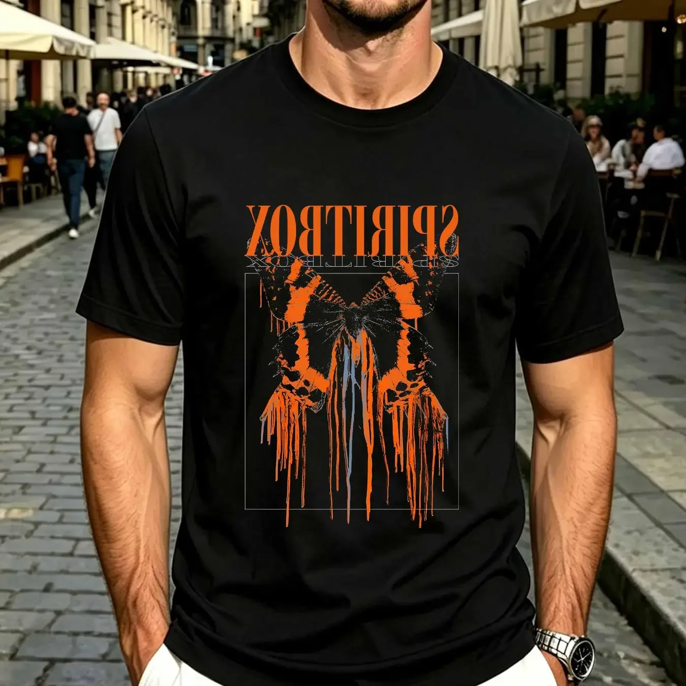 washed T Shirt Spiritbox Black Cotton Sizes S to 3XL For Fans vintage Washed designer clothes Soft fashion Stylish Unisex
