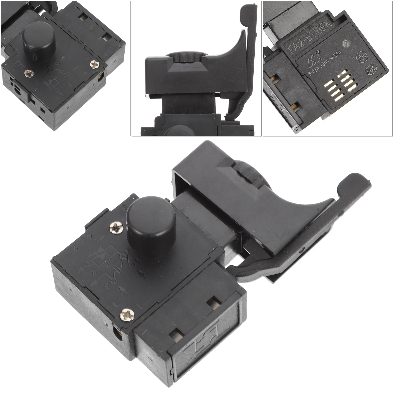 Cordless Drill Speed Regulating Switch Accessories Black Plastic Hand Controller Portable Adjustable Trigger Replacement Parts