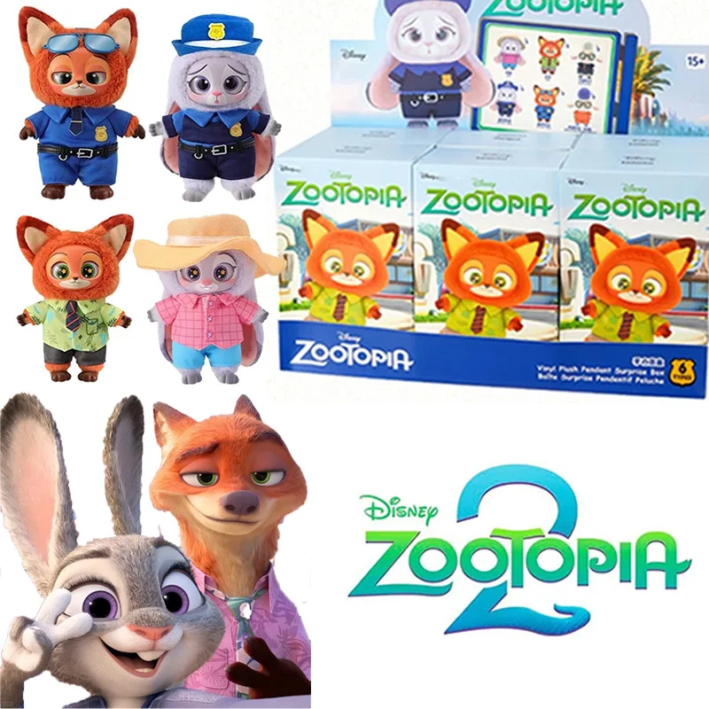 جديد Zootopia الفينيل سلسلة صندوق أعمى لطيف الكرتون شخصية الفينيل حقيبة قطيفة قلادة لعبة دمية غامض العصرية هدايا عيد الميلاد 2026 #1