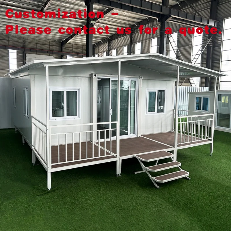 

custom.Soundproof 40ft Expandable Steel Sandwich Panel Container House Mobile Home with Balcony Outdoor