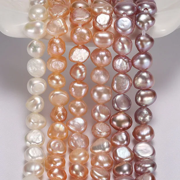 

DIY Double Light Irregular Pearls Three Colors Freshwater Pearl Strand 5-6MM Fresh Water Pearls