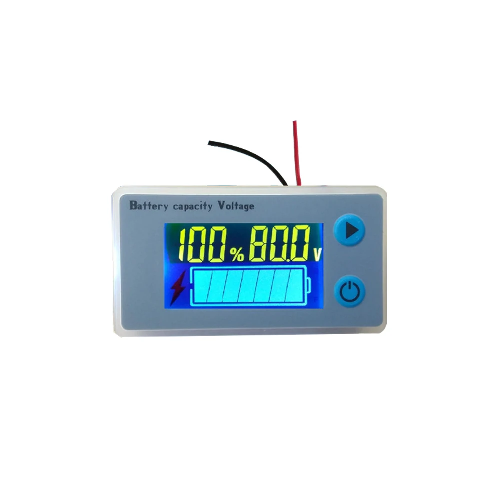 

Battery Capacity Indicator 10-100V Universal Acid Lead Lithium Battery Capacity Indicator LCD Voltmeter Voltage Tester + Cable