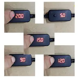 USB C Type C to DC5.5x2.1mm 5V 9V 12V 15V 20V PD Triggers Cable Adjust Voltages Dropshipping