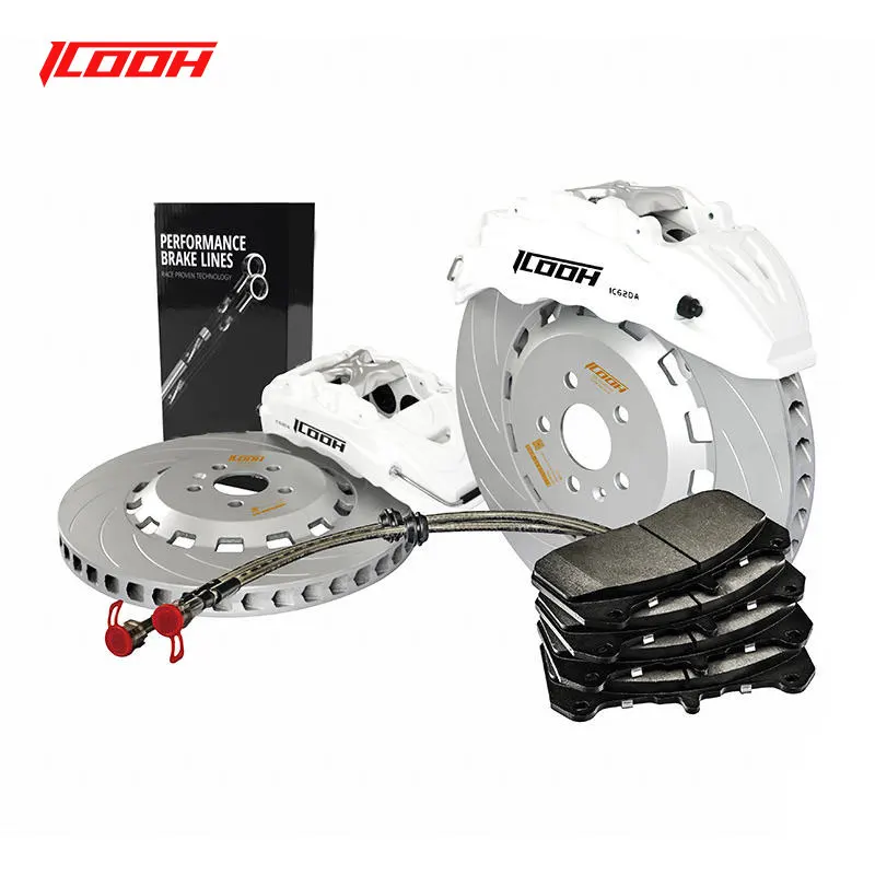 

ICOOH IC61 6 Pot Big Brake Caliper Kit with One Piece Brake Disc Rotors for Mercedes-Benz c63 w204