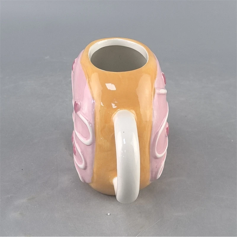 Ceramic Ice Cream Cone Mug Cute Cartoon Scoop Design Minimal Porcelain Milk Tumbler For Kids Women Summer Party Table Decor Gift