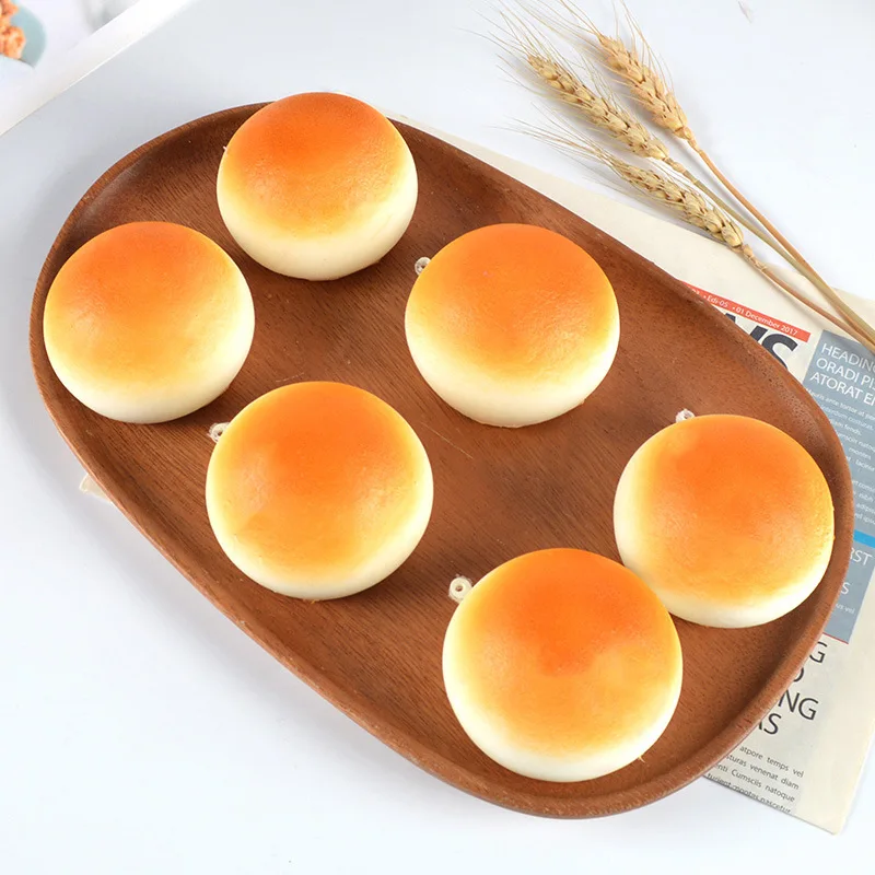 PU Artificial Gold Bread Lifelike Steamed Buns Model Fake Food Dessert Shop Window Display Photography Props Kids Play House Toy