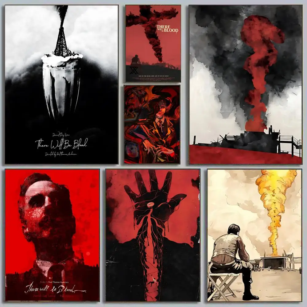 There Will Be B-Blood Poster Home decor HD sticky wall waterproof home living room bedroom bar decoration