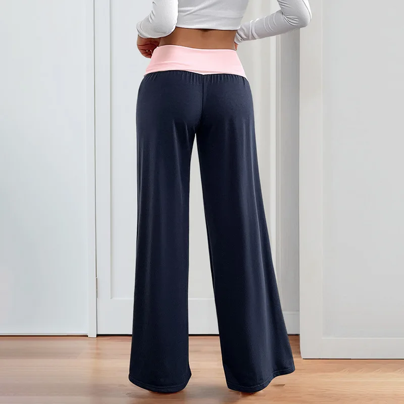 Pantalon taille basse à jambes larges pour femmes, grande taille 1XL-5XL, pantalon Long de sport décontracté, nouvelle collection