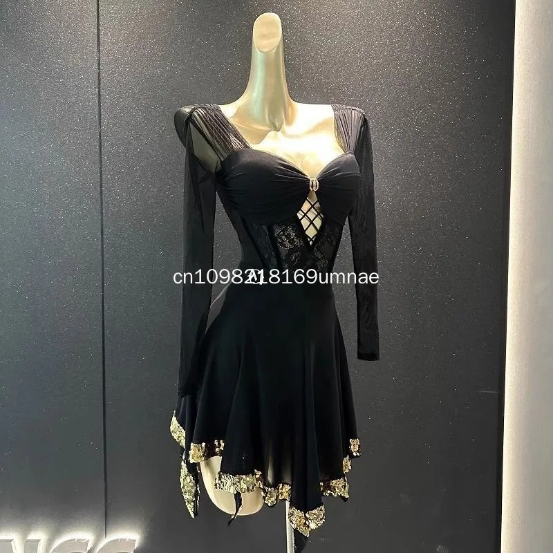 conjunto-de-vestido-de-baile-latino-para-mujer-2026-top-de-encaje-negro-sexy-con-malla-traje-de-dos-piezas-para-chacha-rumba-ropa-de-practica-de-baile-latino-para-adultos