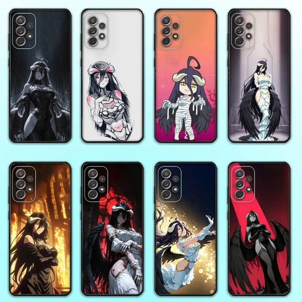 

A-Albedo Cartoon O-Overlord Phone Case For Samsung S25,S24,S21,S22,S23,S30,Ultra,S20,Plus,Fe,Lite,Note,10,9,5G Black Cover