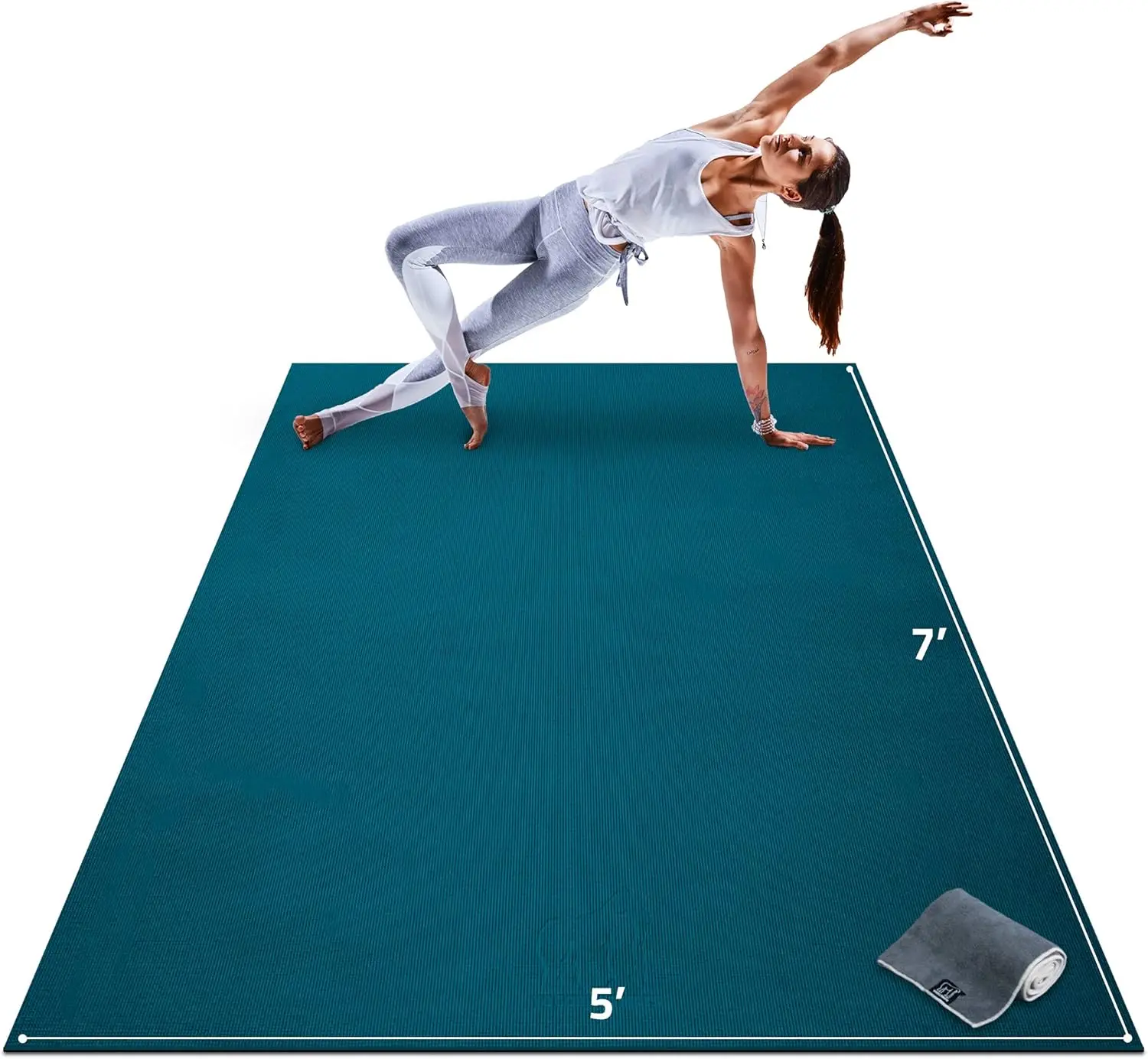 

Extra Thick & Ultra Comfortable, Non-Toxic, Non-Slip Barefoot Exercise Mat –