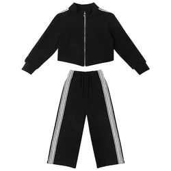 Herbst Winter Baby Mädchen Kleidung setzt Säuglings sport Baseball Uniform Seitenst reifen Strickjacke Jacken Top und Hosen Anzug Kinder Outfits