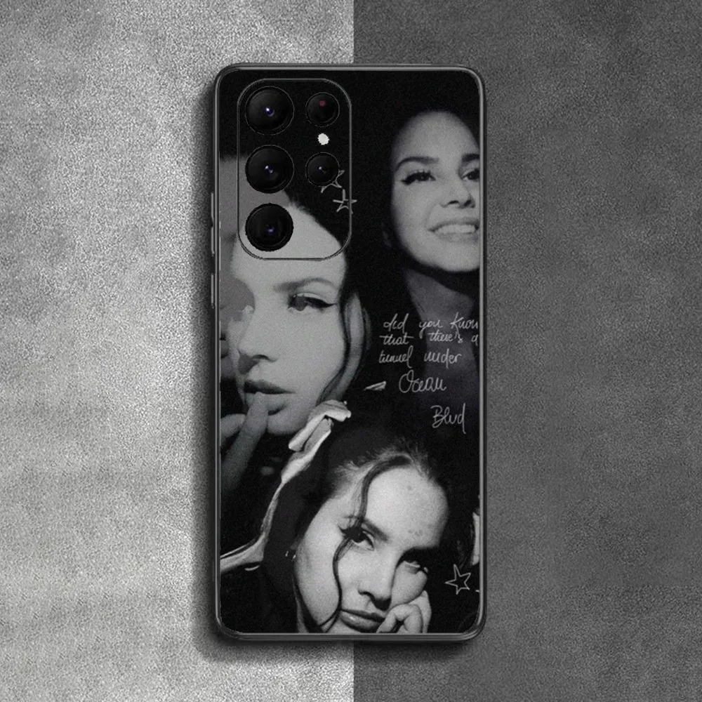 L-Lana Del Rey Singer Phone Case For Samsung Galaxy A52 A12 A51 S21 Edge S22ULTRA S23 S20LITE Plus Ultra Black Cover