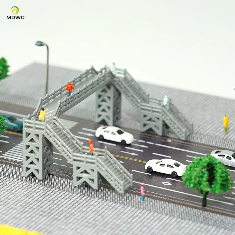 1:300 Treno fai da te Ponte a pedale Modello di simulazione Ponte pedonale Fai da te per modello di treno Stazione ferroviaria Passerella Modello Ponte