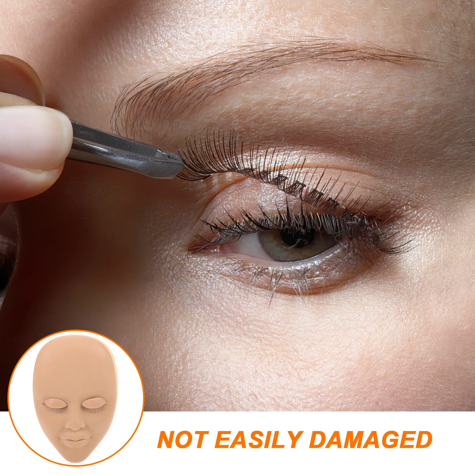 

Lash Mannequin Head Smooth Realistic Texture for Eyelash Extension Makeup Practice Face Painting Training Tool