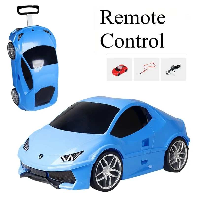 Kids Car Suitcase with remote control Children Travel Luggage Suitcase for boys wheeled suitcase kids Rolling luggage suitcase