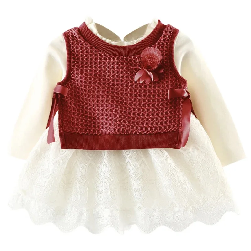 

LZH Spring Winter Kids Infant Lace Plaid Long Sleeve Dresses For Baby Girls Dress Newborn Clothes Children's Princess Dress