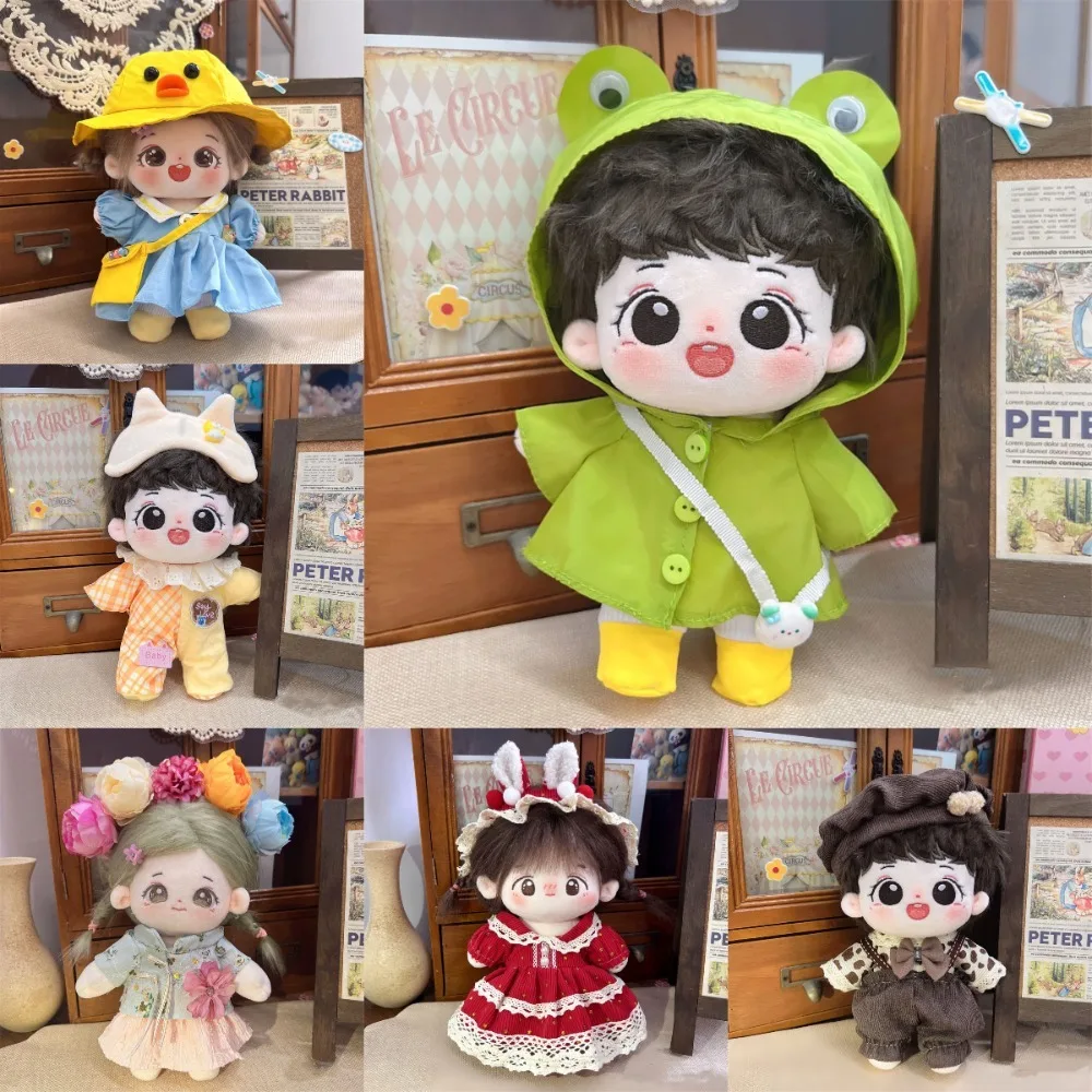 Schattige Poppenkleding Mooie Multicolor Miniatuur Jurk Pak Vervangende Outfit Cosplay Pluche Poppen Kleding