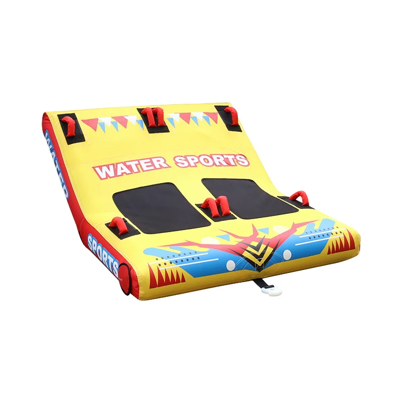 

2-местный надувной лодочный плот с полной нейлоновой крышкой, новая буксируемая трубка для катания на лодках с передней и задней буксирной точкой, буксируемая трубка для лодки