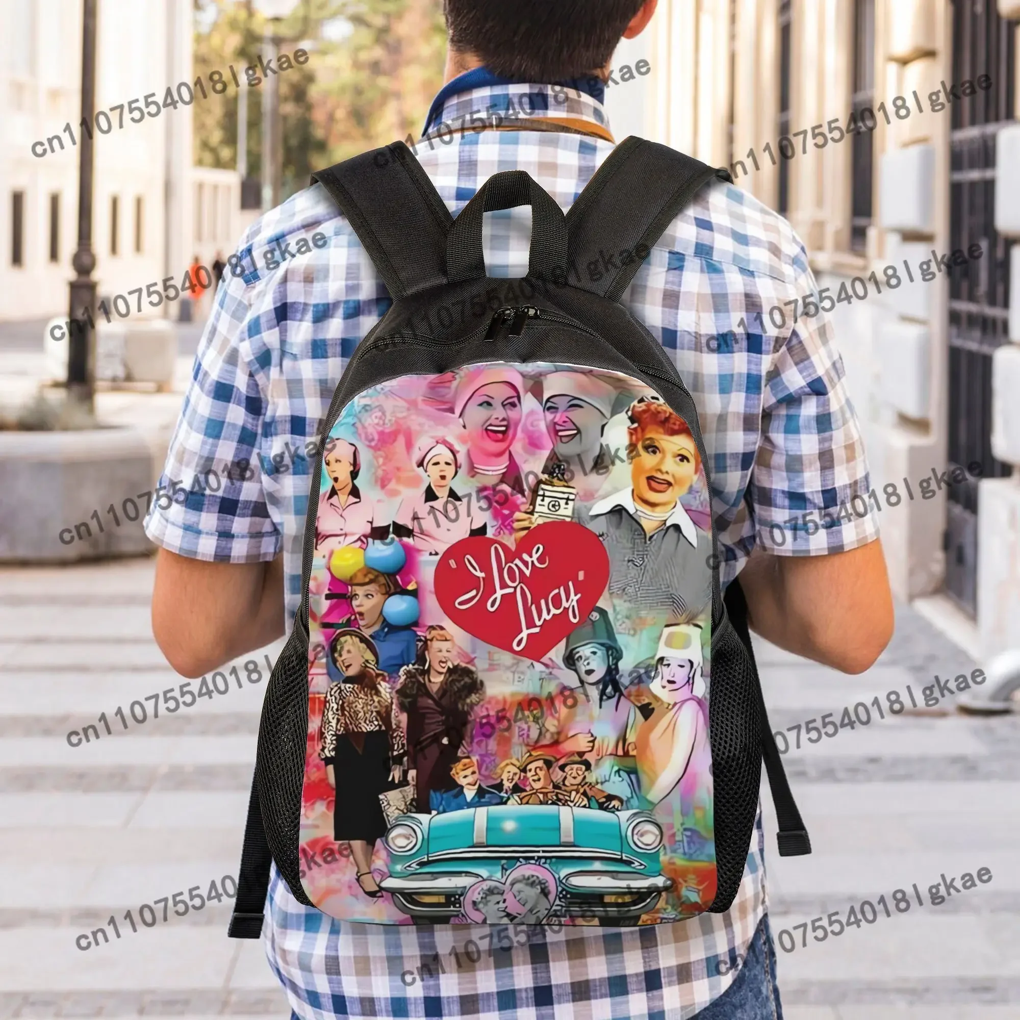 I Love Lucy Classic Single Layer Backpack - Iconic TV Show with Lucy & Ethan Skapek - Casual for Commuting, Travel & Weekend - S view 5