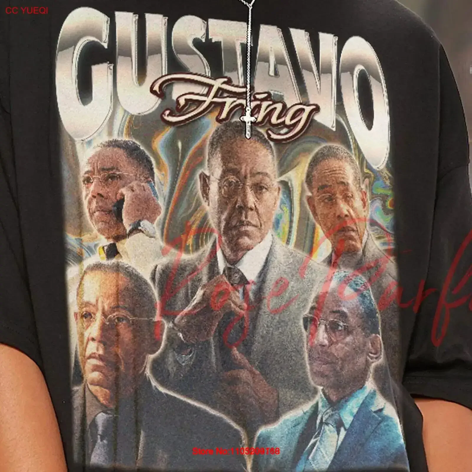 

GUSTAVO FRING Retro T shirt Breaking Bd Gus Giancarlo Esposito Fan Club vintage Washed Versatile streetwear Stretched homme