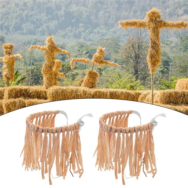 6X Kit spaventapasseri Accessori per costumi spaventapasseri Decorazione Cravatte per collo, braccia e caviglie per accessori per feste Halloween-[Qahk]
