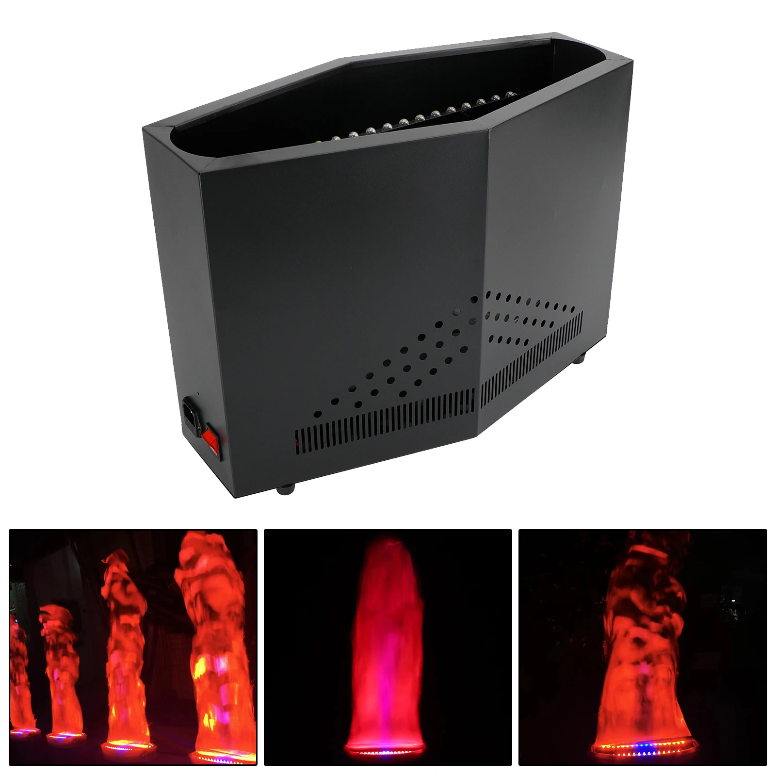 Areyourshp US shipping 36 LED Red+Blue Flame Fire Light Stage Simulated Decor Lamp DJ Party Halloween