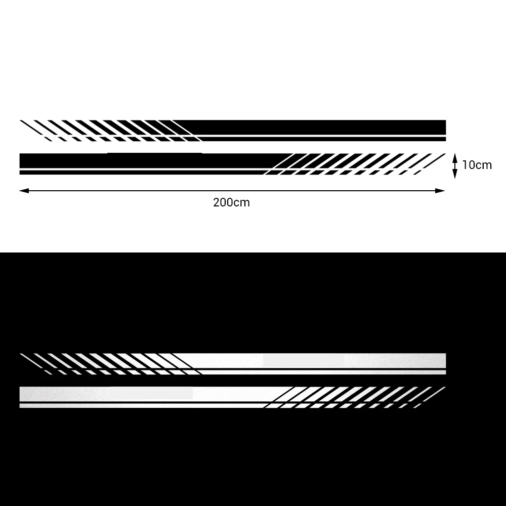 2PCS Fashion Car Side Body Stripe Stickers Racing Sport Decals For Opel Astra J H G K Insignia Corsa D C Vectra C Zafira B OPC