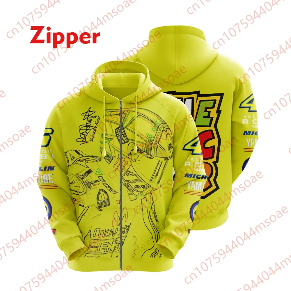 2024 New Spring Popular Racing Hoodie Zipper Printed Men's Sportswear Harajuku Casual Jacket Personalized Street Clothing