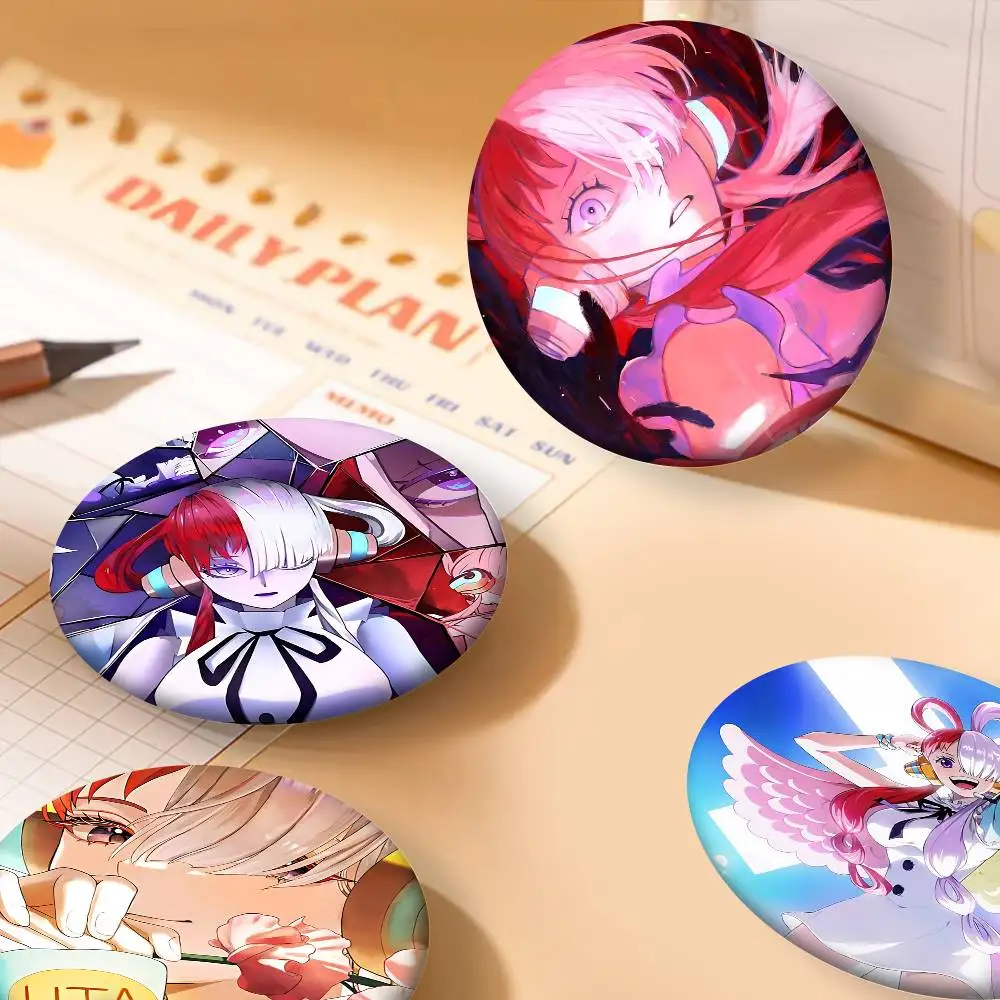 Anime Character O-One Piece Uta Badges Round Cosplay Pin Bag Decor Fans Collect Friends Gifts Brooch view 3