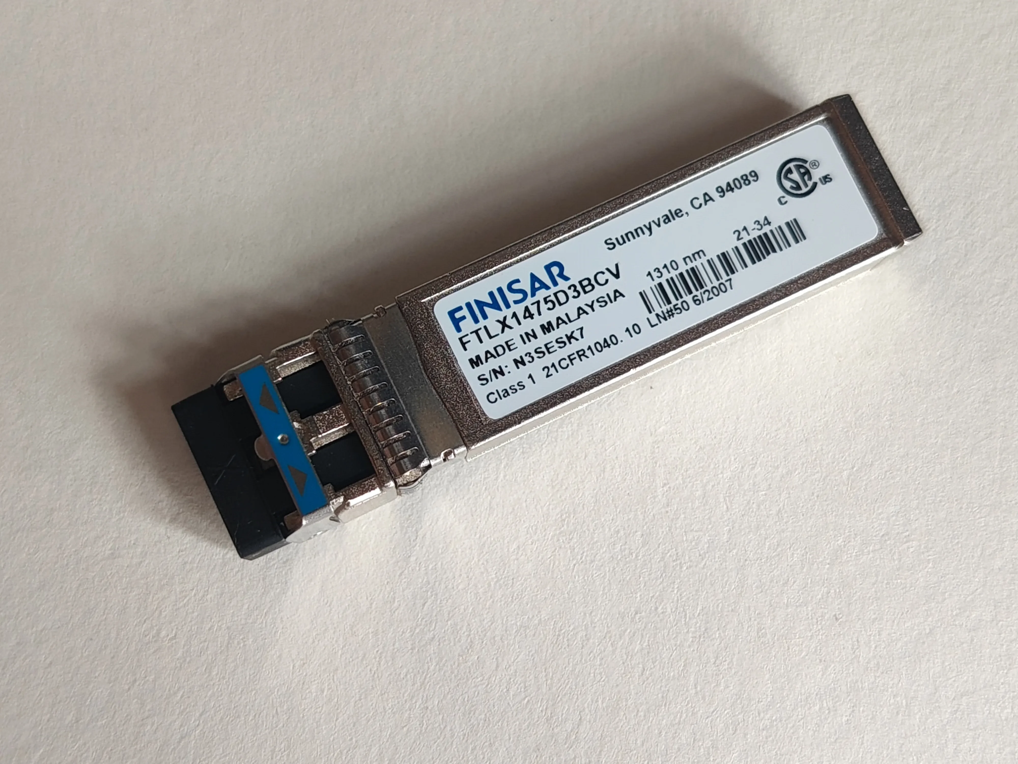 new-finisar-transceiver-sfp-10g-10km-ftlx1475d3bcv-1310nm-10gb-lr-fiber-module