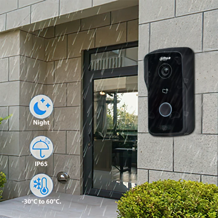 DA HUA Home Outdoor Two Way Audio Waterproof PoE IP Video Doorbell Security Camera Intercom System