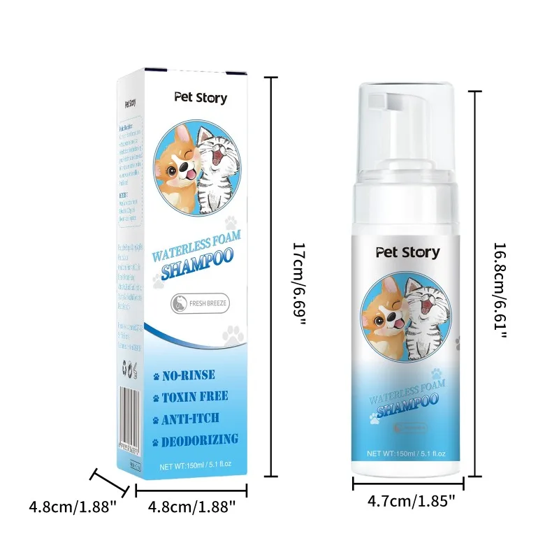 Pet foam dry cleaning bath gel for cats and dogs General purpose cats and dogs foam dry cleaning mousse spray anhydrous bath gel